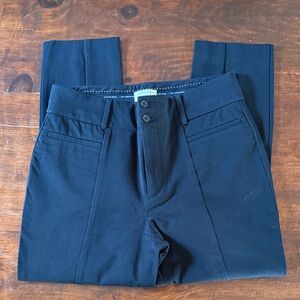 Anthropologie The Essential Slim Black Pants Size 12
